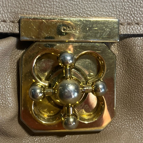 Beige Chloe Elsie Turn-Lock 2-Way Bag with COA - Picture 14 of 15